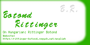 botond rittinger business card